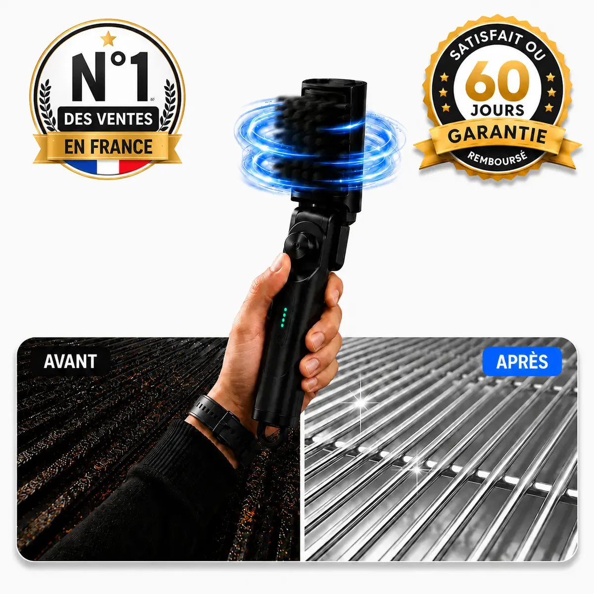 GrillVortex™ | Brosse Électrique BBQ Sans Effort