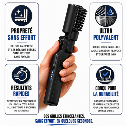 GrillVortex™ | Brosse Électrique BBQ Sans Effort